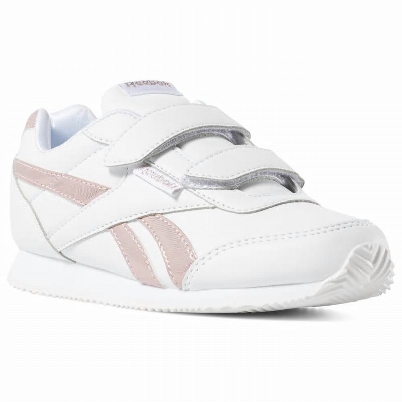Reebok Royal Classic Jog 2 Shoes Girls White/Pink India QV5931EW